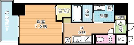 リンデンバウム京町 703号室 間取り