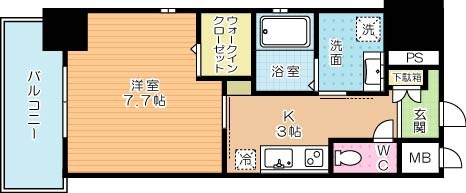 リンデンバウム京町 202号室 間取り