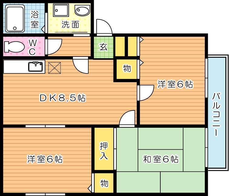 コーポ高須　B棟 間取り