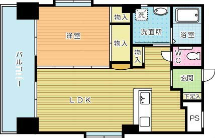 ヴィラコート戸畑元宮 301号室 間取り