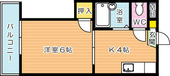 シャトレ穴生Ⅰ 間取り図