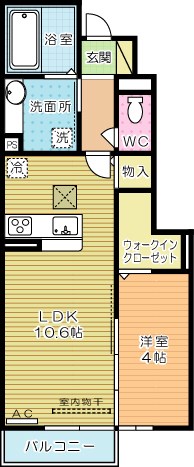 キララC 102号室 間取り