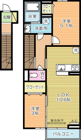 キララC   203号室 間取り