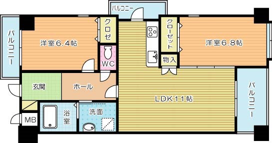 Allons-y（アロンジ） 303号室 間取り