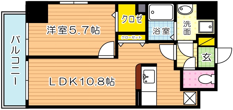 アイランド中津口 505号室 間取り