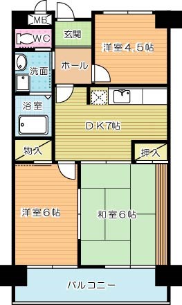 片野レジデンシャルビル 404号室 間取り