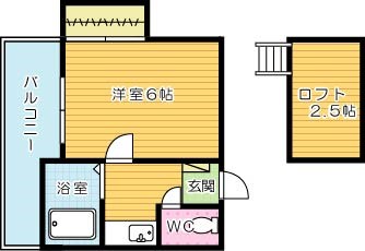 アクティブ徳力 201号室 間取り