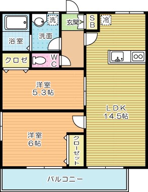 レガーロ 201号室 間取り