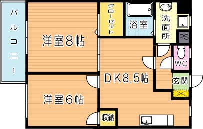 グレースヴィラ白銀 606号室 間取り