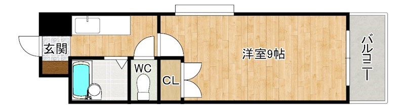 第９エルザビル 505号室 間取り