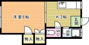 ハイツ到津の森  108号室 間取り