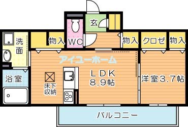 ソレールヴィラⅡ　D棟 間取り図