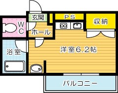 ベルガ中津口 1006号室 間取り