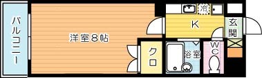 Ｂｅｒｇａｍｏｔｔｏ馬借(ベルガモット馬借) 702号室 間取り