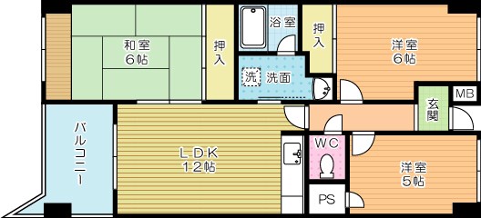 ベルデェ守恒 304号室 間取り