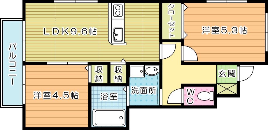 ルミエールＢ 106号室 間取り