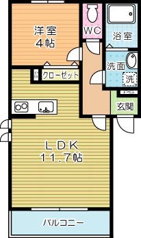 autunno中原西Ⅱ（アウトゥンノ中原西Ⅱ） 301号室 間取り