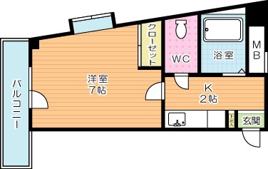 北九ビル  405号室 間取り