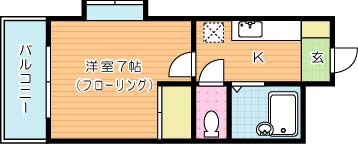 北九ビル 401号室 間取り