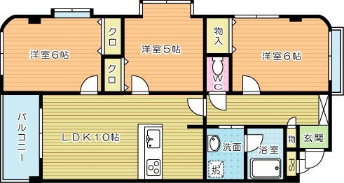 ＫＮ２１白銀 208号室 間取り