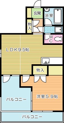 プリモレガーロ金鶏 301号室 間取り