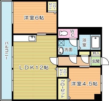 波多野ハイツ 103号室 間取り