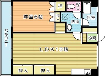 波多野ハイツ 202号室 間取り
