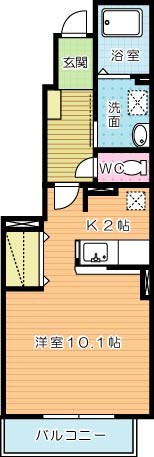 プラスパーⅡ  102号室 間取り