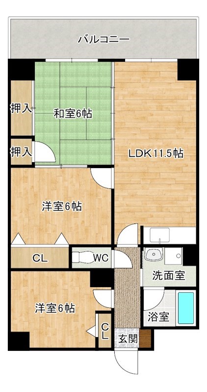 ギャラン中井 間取り図