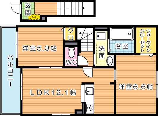 メゾンASAⅡ（メゾンアサⅡ） 間取り図