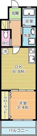 ギャラン竪町Ｎｅｏ（ギャラン竪町ネオ） 927号室 間取り