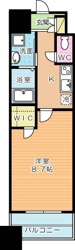 ギャラン竪町Ｎｅｏ（ギャラン竪町ネオ） 423号室 間取り