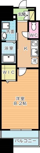 ギャラン竪町Ｎｅｏ（ギャラン竪町ネオ） 1128号室 間取り