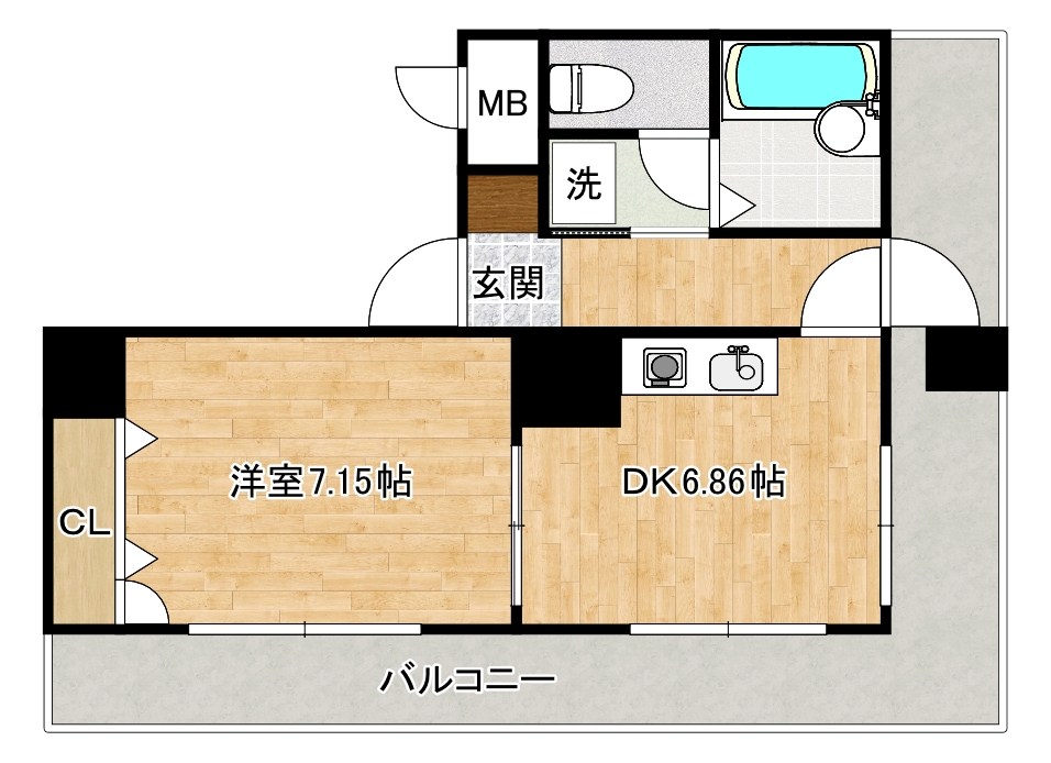 ライオンズマンション三萩野駅前 1001号室 間取り