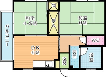 太陽マンション 201号室 間取り