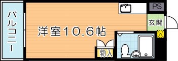 黄金町スカイマンション 803号室 間取り