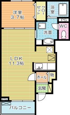 メゾンソレイユＡ 間取り図