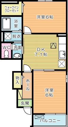 ｋｉｒａｒａ（キララ）　Ｂ棟 106号室 間取り