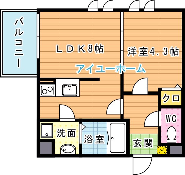 レヴァレント黒崎 間取り図