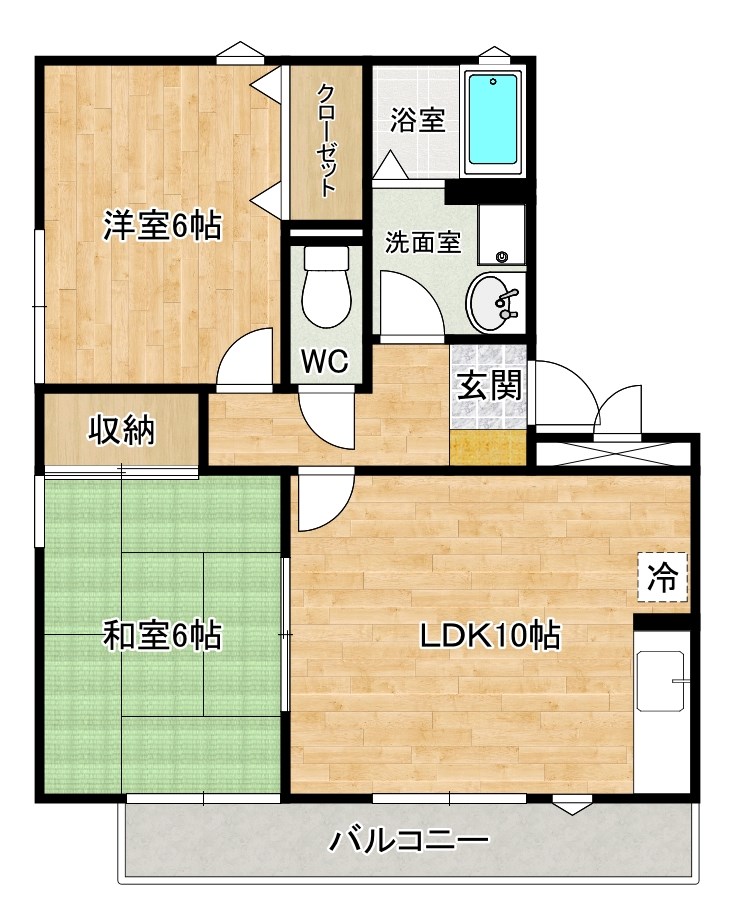 グローリー中村 105号室 間取り