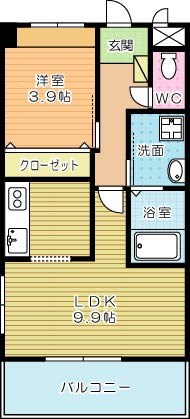Ｍａｒｕｓａｎ＆ＳｕｎｒｉｓｅⅢ  206号室 間取り