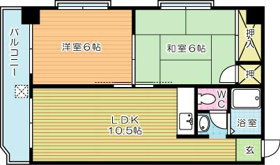 シュロス若園 103号室 間取り