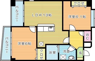 アビタシオン蒲生 間取り図