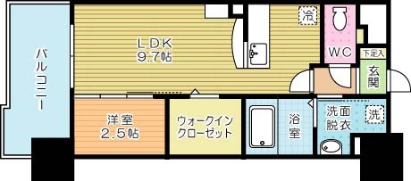 グランヒルズ三萩野  306号室 間取り