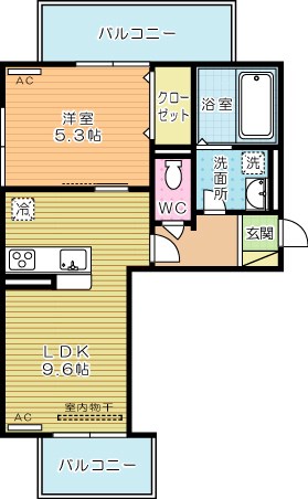 Ｍ・Ｋ・Ｋ神岳 203号室 間取り