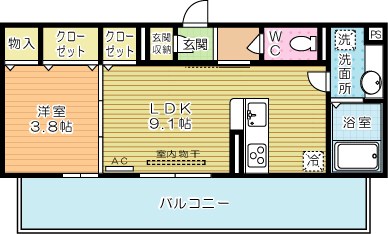 Ｍ・Ｋ・Ｋ神岳 202号室 間取り
