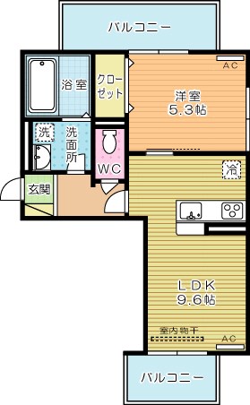 Ｍ・Ｋ・Ｋ神岳 305号室 間取り