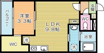 Ｃｈｅｒｉｍ戸畑Ⅲ(シェリム戸畑Ⅲ) 302号室 間取り