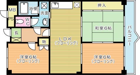 フォーラム岡田 702号室 間取り