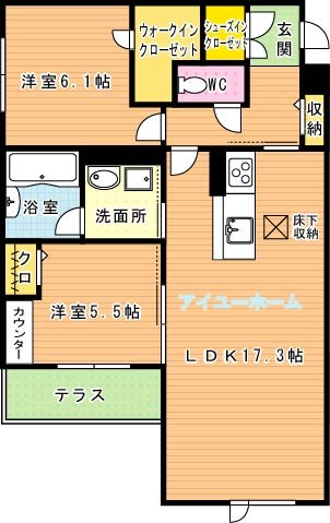 ベレオ本城東 間取り